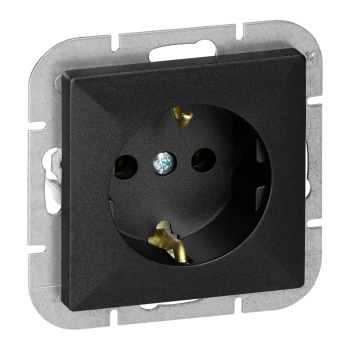 GNIAZDO POJEDYNCZE PODTYNKOWE PEARL ORNO OR-OE-7705(GS)/B SCHUKO IP20 10szt