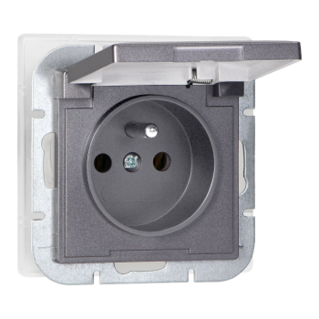 GNIAZDO POJEDYNCZE PODTYNKOWE Z KLAPKĄ PEARL ORNO OR-OE-7705/AA IP20 BRYZGOSZCZELNE 10szt