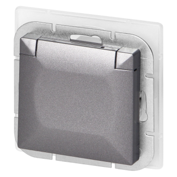 GNIAZDO POJEDYNCZE PODTYNKOWE Z KLAPKĄ PEARL ORNO OR-OE-7705/AA IP20 BRYZGOSZCZELNE 10szt