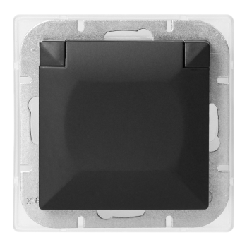 GNIAZDO POJEDYNCZE PODTYNKOWE Z KLAPKĄ PEARL ORNO OR-OE-7705/BB IP20 BRYZGOSZCZELNE 10szt