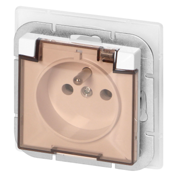 GNIAZDO POJEDYNCZE PODTYNKOWE Z KLAPKĄ PEARL ORNO OR-OE-7705/WT IP20 BRYZGOSZCZELNE 10szt