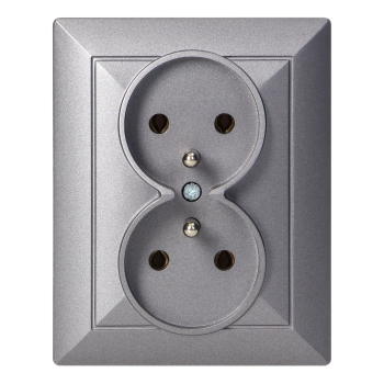 GNIAZDO PODWÓJNE PODTYNKOWE PEARL ORNO OR-OE-7706/K/A 2x2P+Z IP20 10szt