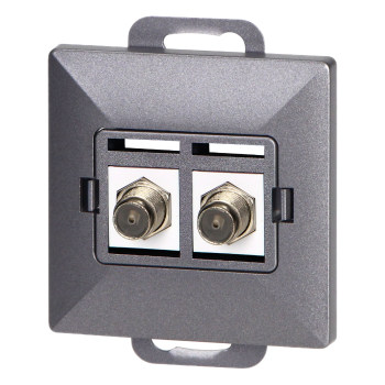 GNIAZDO PODWÓJNE TYPU F PODTYNKOWE PEARL ORNO OR-OE-7714/2/A IP20