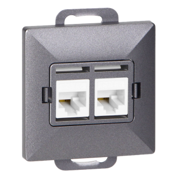 GNIAZDO PODWÓJNE 2xRJ45 CAT. 5 PODTYNKOWE PEARL ORNO OR-OE-7715/2/A IP20