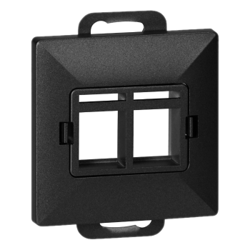 PŁYTKA CZOŁOWA + PODWÓJNY ADAPTER RJ45 PODTYNKOWY PEARL ORNO OR-OE-7717/2/B IP20