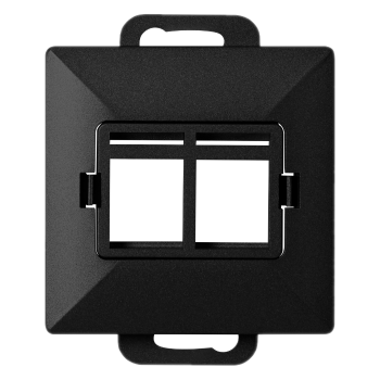 PŁYTKA CZOŁOWA + PODWÓJNY ADAPTER RJ45 PODTYNKOWY PEARL ORNO OR-OE-7717/2/B IP20