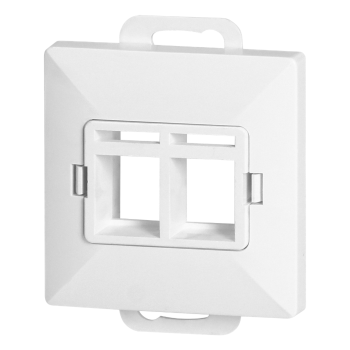 PŁYTKA CZOŁOWA + PODWÓJNY ADAPTER RJ45 PODTYNKOWY PEARL ORNO OR-OE-7717/2/W IP20