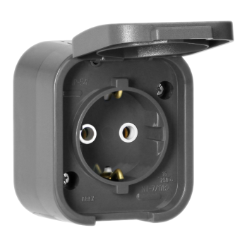 GNIAZDO POJEDYNCZE NATYNKOWE ORNO OR-OE-7805(GS)/G SCHUKO IP54 10 szt