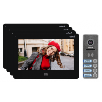 ZESTAW WIDEODOMOFONOWY 4-RODZINNY VIBELL FELIS MEMO MULTI4 OR-VID-EX-1066/B