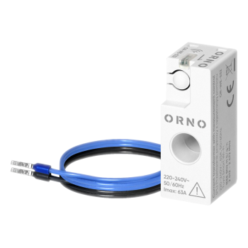 PRZEKŁADNIK PRĄDOWY 1-FAZOWY Z REJESTRACJĄ POMIARU ORNO OR-WE-532 250V/63A TUYA WIFI