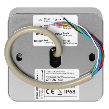 ZAMEK SZYFROWY DOTYKOWY ORNO OR-ZS-828 WIFI TUYA CZYTNIK RFID IP68