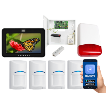 SYSTEM ALARMOWY PARADOX EVO 192 4 CZUJKI Bosch TM50 CZARNY TI700 IP180