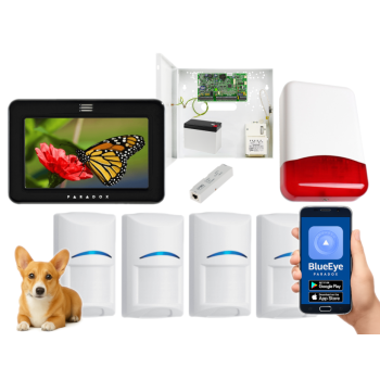 SYSTEM ALARMOWY PARADOX EVO 192 4 CZUJKI Bosch Pet 20kg TM50 CZARNY TI700 IP180