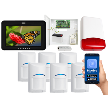 SYSTEM ALARMOWY PARADOX EVO 192 6 CZUJEK Bosch TM50 CZARNY TI700 IP180