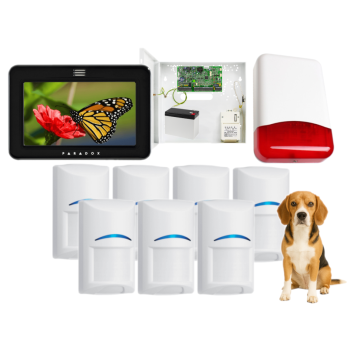 SYSTEM ALARMOWY PARADOX EVO 192 7 CZUJEK Bosch Pet 20kg TM50 CZARNY TI700