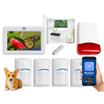 SYSTEM ALARMOWY PARADOX EVO 192 4 CZUJKI Bosch Pet 20kg TM50 BIAŁY TI700 IP180