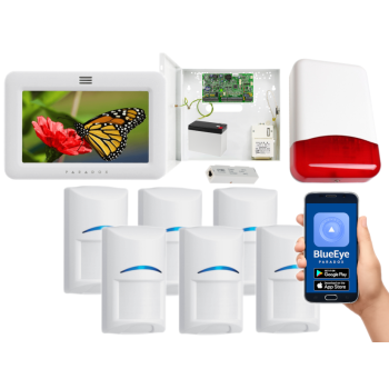 SYSTEM ALARMOWY PARADOX EVO 192 6 CZUJEK Bosch TM50 BIAŁY TI700 IP180