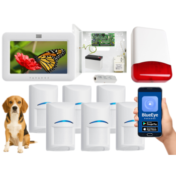 SYSTEM ALARMOWY PARADOX EVO 192 6 CZUJEK Bosch Pet 20kg TM50 BIAŁY TI700 IP180