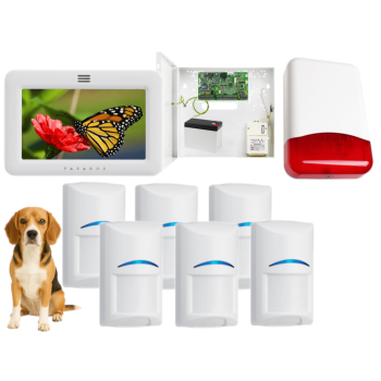 SYSTEM ALARMOWY PARADOX EVO 192 6 CZUJEK Bosch Pet 20kg TM50 BIAŁY TI700
