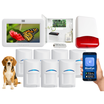 SYSTEM ALARMOWY PARADOX EVO 192 7 CZUJEK Bosch Pet 20kg TM50 BIAŁY TI700 IP180