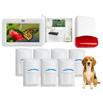 SYSTEM ALARMOWY PARADOX EVO 192 7 CZUJEK Bosch Pet 20kg TM50 BIAŁY TI700