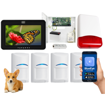 SYSTEM ALARMOWY PARADOX SPECTRA SP6000+ 4 CZUJKI Bosch Pet 20kg TM50 CZARNY IP180 TI700