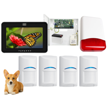 SYSTEM ALARMOWY PARADOX SPECTRA SP6000+ 4x Bosch Pet 20kg TM50 CZARNY TI700