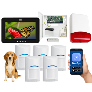 SYSTEM ALARMOWY PARADOX SPECTRA SP6000+ 5x Bosch Pet 20kg TM50 CZARNY TI700 IP180