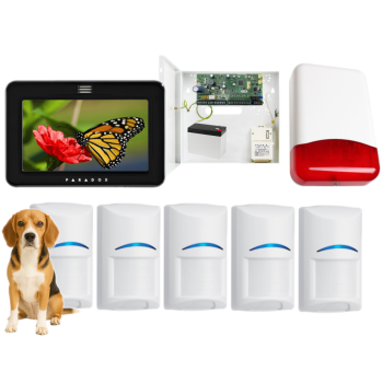 SYSTEM ALARMOWY PARADOX SPECTRA SP6000+ 5x Bosch Pet 20kg TM50 CZARNY TI700