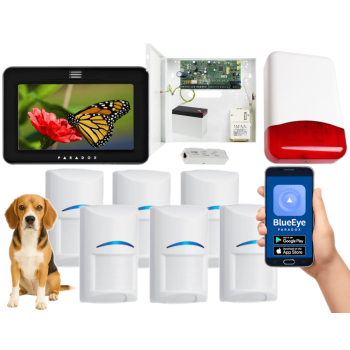 SYSTEM ALARMOWY PARADOX SPECTRA SP6000+ 6x Bosch Pet 20kg TM50 CZARNY TI700 IP180