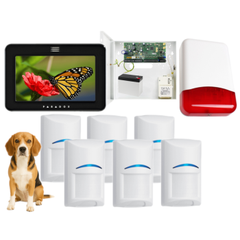 SYSTEM ALARMOWY PARADOX SPECTRA SP6000+ 6x Bosch Pet 20kg TM50 CZARNY TI700