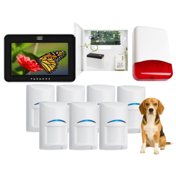 SYSTEM ALARMOWY PARADOX SPECTRA SP6000+ 7x Bosch Pet 20kg TM50 CZARNY TI700