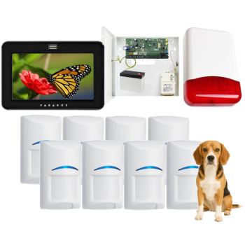 SYSTEM ALARMOWY PARADOX SPECTRA SP6000+ 8x Bosch Pet 20kg TM50 CZARNY TI700