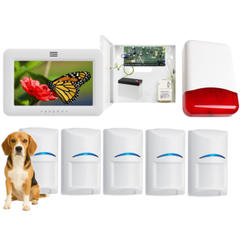 SYSTEM ALARMOWY PARADOX SPECTRA SP6000+ 5x Bosch Pet 20kg TM50 BIAŁY TI700