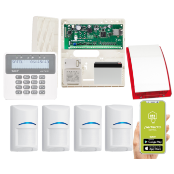 ZESTAW ALARMOWY SATEL PERFECTA-IP 32 + 4 CZUJKI BOSCH + PRF-LCD + SP-4001R