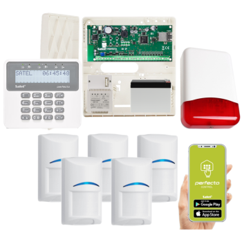 ZESTAW ALARMOWY SATEL PERFECTA-IP 32 + 5 CZUJEK BOSCH + PRF-LCD + TI700
