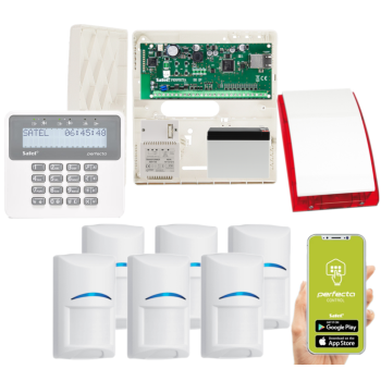 ZESTAW ALARMOWY SATEL PERFECTA-IP 32 + 6 CZUJEK BOSCH + PRF-LCD + SP-4001R