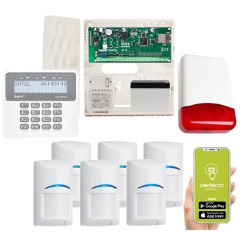 ZESTAW ALARMOWY SATEL PERFECTA-IP 32 + 6 CZUJEK BOSCH + PRF-LCD + TI700