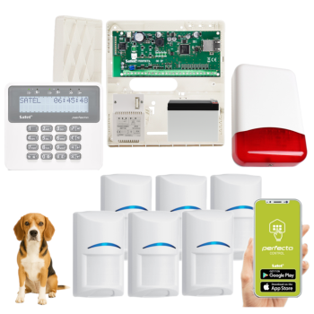 ZESTAW ALARMOWY SATEL PERFECTA-IP 32 + 6 CZUJEK BOSCH PET + PRF-LCD + TI700