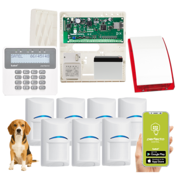 ZESTAW ALARMOWY SATEL PERFECTA-IP 32 + 7 CZUJEK BOSCH BPR2-WP12 + PRF-LCD + SP-4001 R