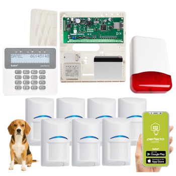 ZESTAW ALARMOWY SATEL PERFECTA-IP 32 + 7 CZUJEK BOSCH PET + PRF-LCD + TI700