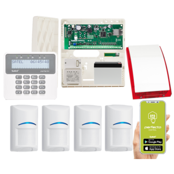 ZESTAW ALARMOWY SATEL PERFECTA-IP 32 + PERFECTA-RF + 4 CZUJKI BOSCH + PRF-LCD + SYRENA SP-4001R