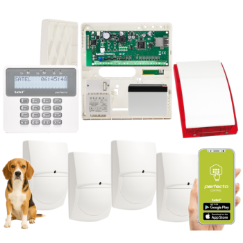 ZESTAW ALARMOWY SATEL PERFECTA-IP 32 + PERFECTA-RF + 4 CZUJKI SWAN QUAD + PRF-LCD + SYRENA SP-4001R