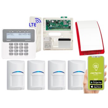 ZESTAW ALARMOWY SATEL PERFECTA 16 LTE SET-A 4 CZUJKI BOSCH + PRF-LCD + SYRENA SP-4001 R