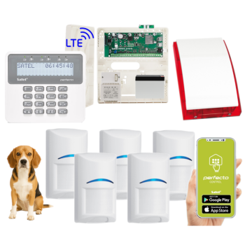 ZESTAW ALARMOWY SATEL PERFECTA  LTE 16 SET-A 5 CZUJEK BOSCH PET + PRF-LCD + SYRENA SP-4001 R
