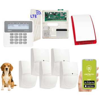 ZESTAW ALARMOWY SATEL PERFECTA 16 LTE SET-A 5 CZUJEK SWAN QUAD + PRF-LCD + SYRENA SP-4001 R