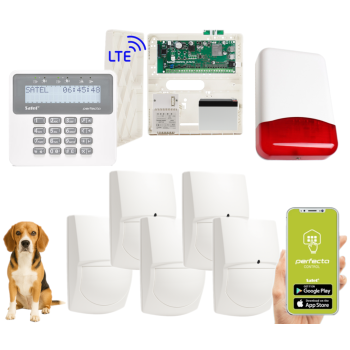ZESTAW ALARMOWY SATEL PERFECTA 16 LTE SET-A 5 CZUJEK SWAN QUAD + PRF-LCD + SYRENA TI700