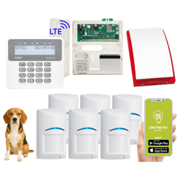 ZESTAW ALARMOWY SATEL PERFECTA 16 LTE SET-A 6 CZUJEK BOSCH PET + PRF-LCD + SYRENA SP-4001 R