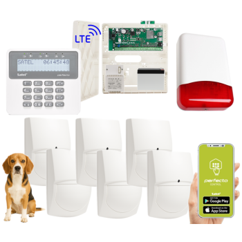 ZESTAW ALARMOWY SATEL PERFECTA 16 LTE SET-A 6 CZUJEK SWAN QUAD + PRF-LCD + SYRENA TI700