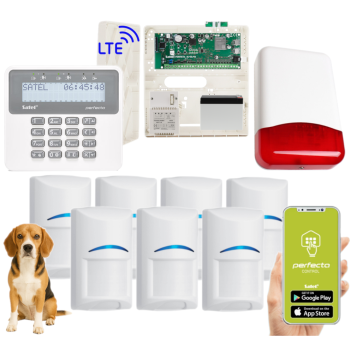 ZESTAW ALARMOWY SATEL PERFECTA 16 LTE SET-A 7 CZUJEK BOSCH PET 20kg + PRF-LCD + TI700